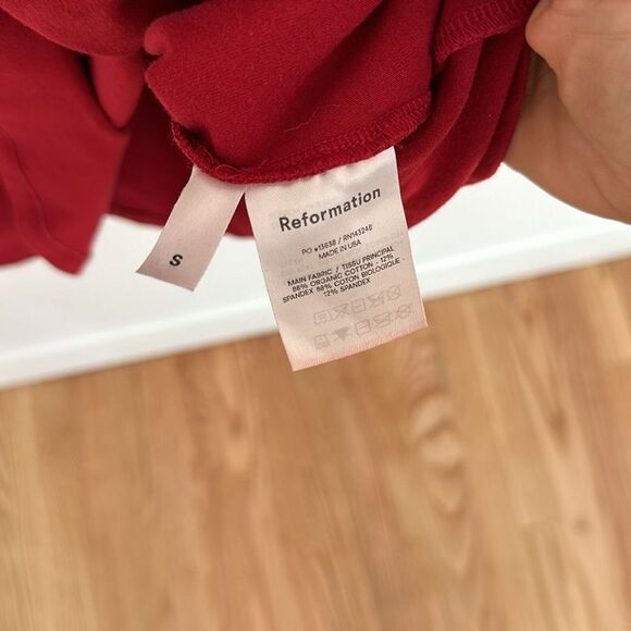 Reformation Elisha Red Puff Sleeve Dress size small - Picture 8 of 12